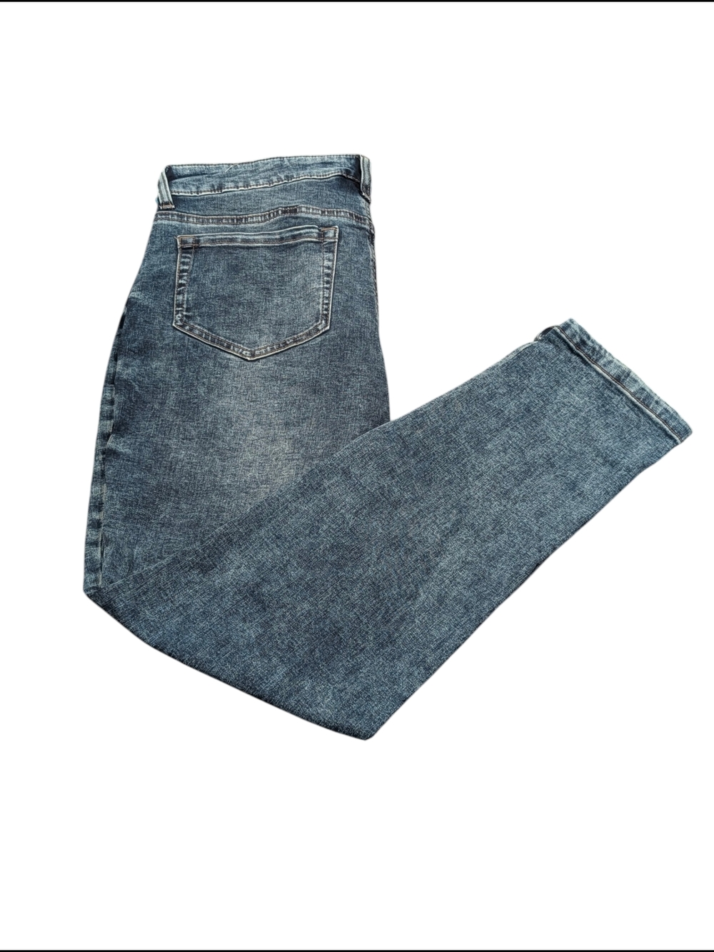 Justice Girls Blue Denim Slim Straight Jeans Heart Logo Size 20 Plus